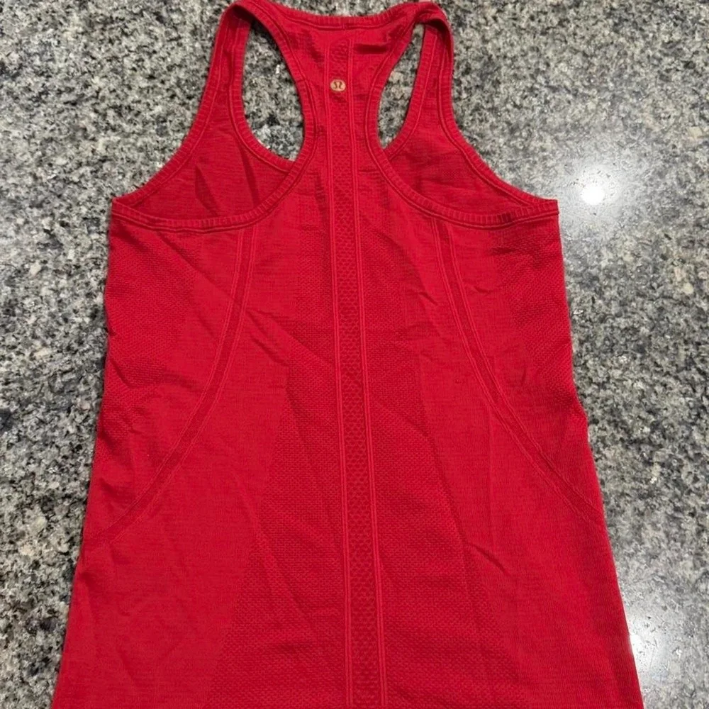 Lululemon Lunar New Year Swiftly Racerback Tank Red GOLD LOGO